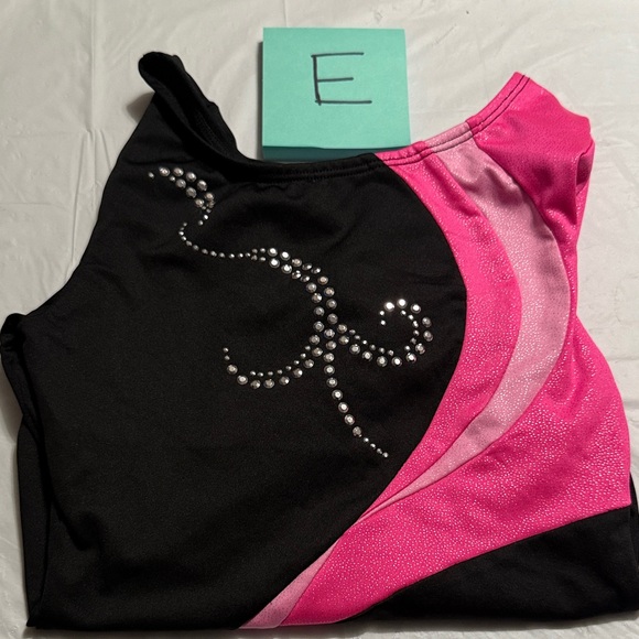 Danskin Black and Pink Leotard girls 7/8 - Picture 8 of 8